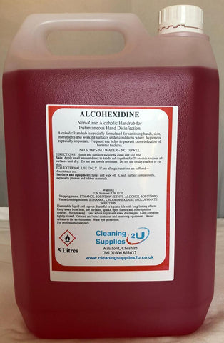 Alcohexidine - 65% Alcohol Based Hand Sanitiser Rub - 5 Litre